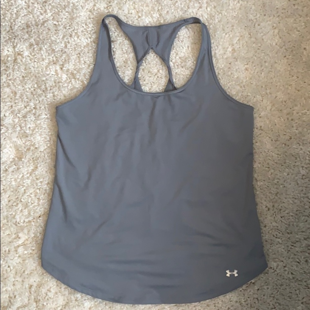 Under Armour women’s back cutout mesh tank, size L